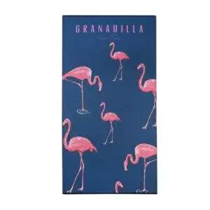 Granadilla Flamingo Beach Towel - Navy