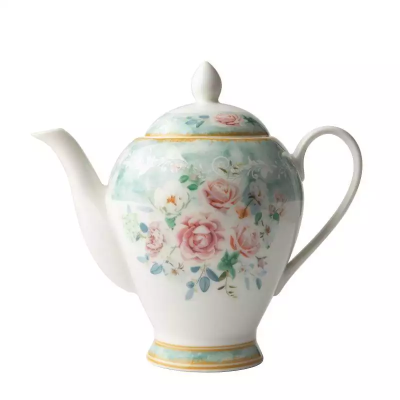 Jenna Clifford Green Floral Teapot