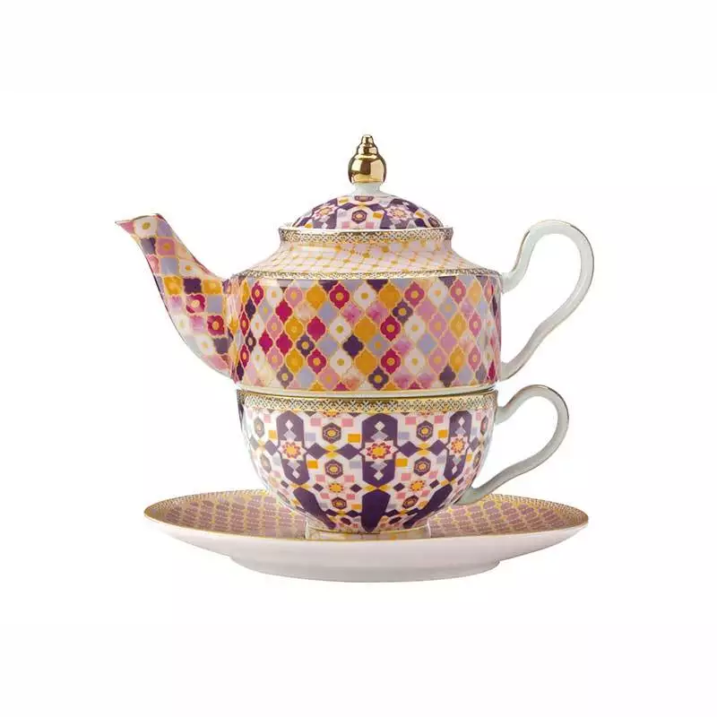 Maxwell & Williams Kasbah Rose Tea For 1 with Infuser 380ml Gift Boxed