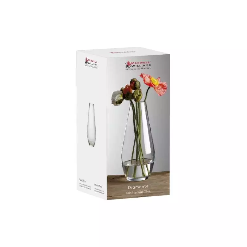 Maxwell & Williams Diamante Teardrop Vase 25cm