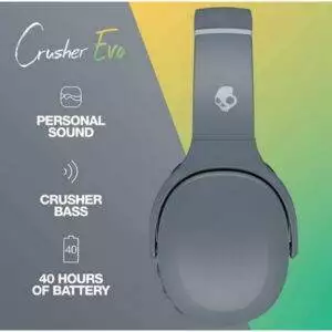 Skullcandy Crusher Evo Wireless Over-Ear Head Phones Chill Grey