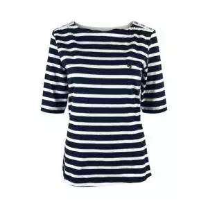 PRINGLE STRIPED BOAT NECK T-SHIRT