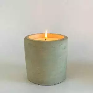 Charisma Raw Cement Flat Base Lemongrass Candle 300g