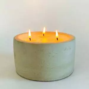 Charisma Raw Cement 3 Wick Lemongrass Candle 500g