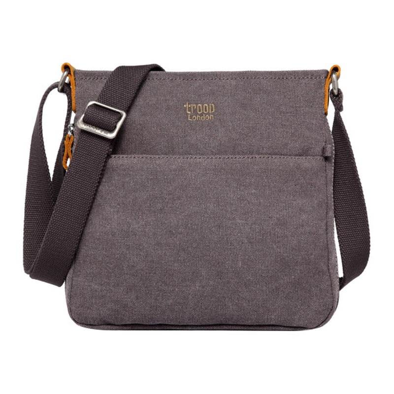 Troop London Small Canvas Shoulder Bag - Charcoal - Friedman & Cohen