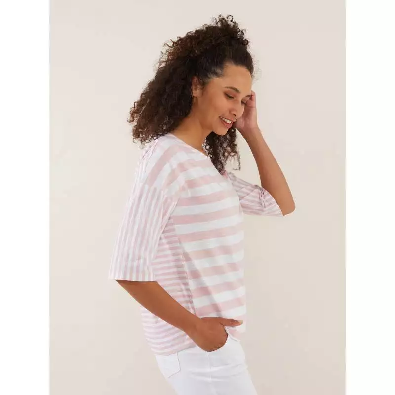 Yarra Trail Pink Stripe Tee