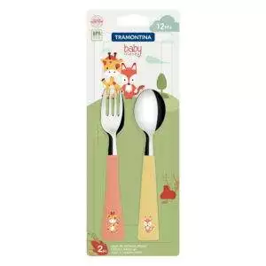 Tramontina Baby Friends 2-Piece Childrens Flatware Set