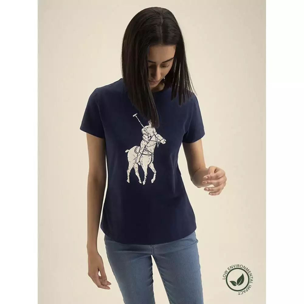 POLO ALLIE CREW NECK PONY PRINT TEE