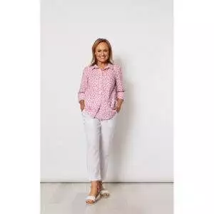 GORDON SMITH SMALL PINK FLORAL BLOUSE