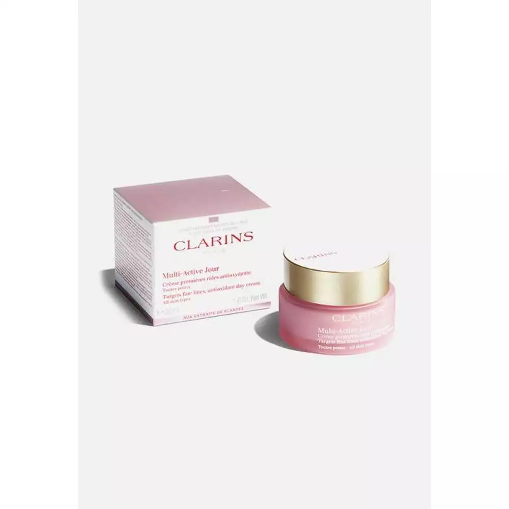 Clarins Multi active targets fine lines, antioxidant day cream;