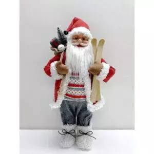 Pink Santa With Lantern 30cm