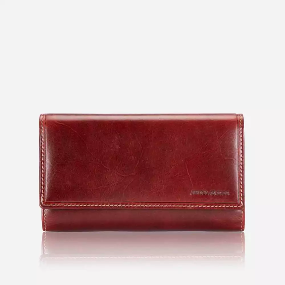 Oxford Leather Purse Rust