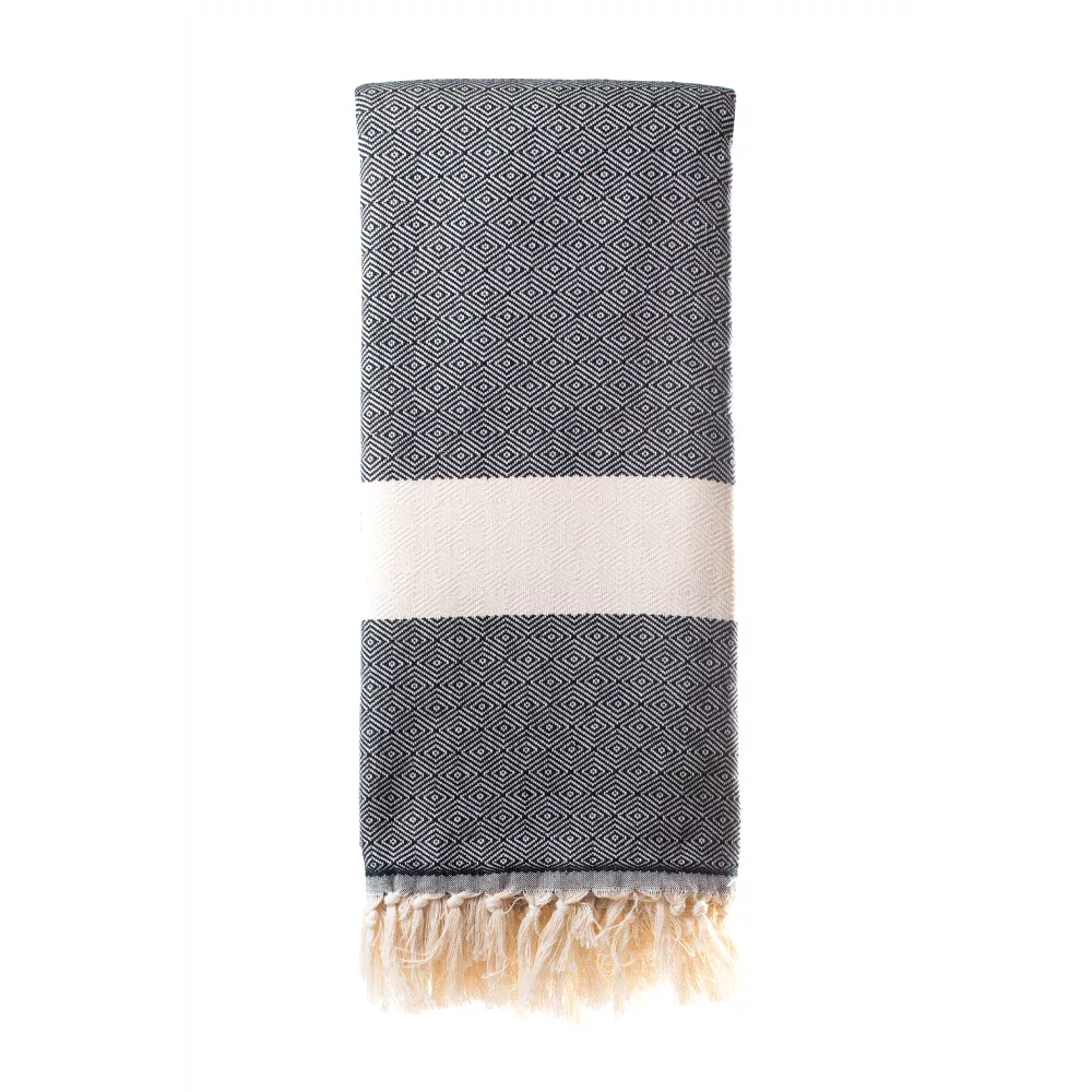 The Cotton Company Dimanta Throw Black