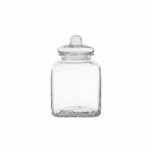 Regent Square Ribbed Glass Canister With Glass Lid, 3.65LT