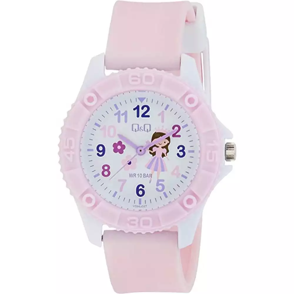 Q&Q Kids Pink Rubber Watch