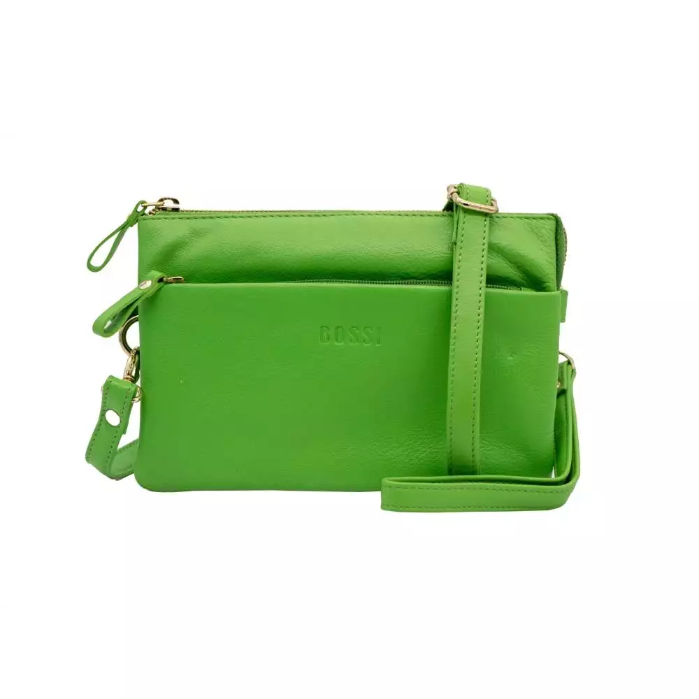 Nadia Leather Ladies Crossbody Sling Bag Green