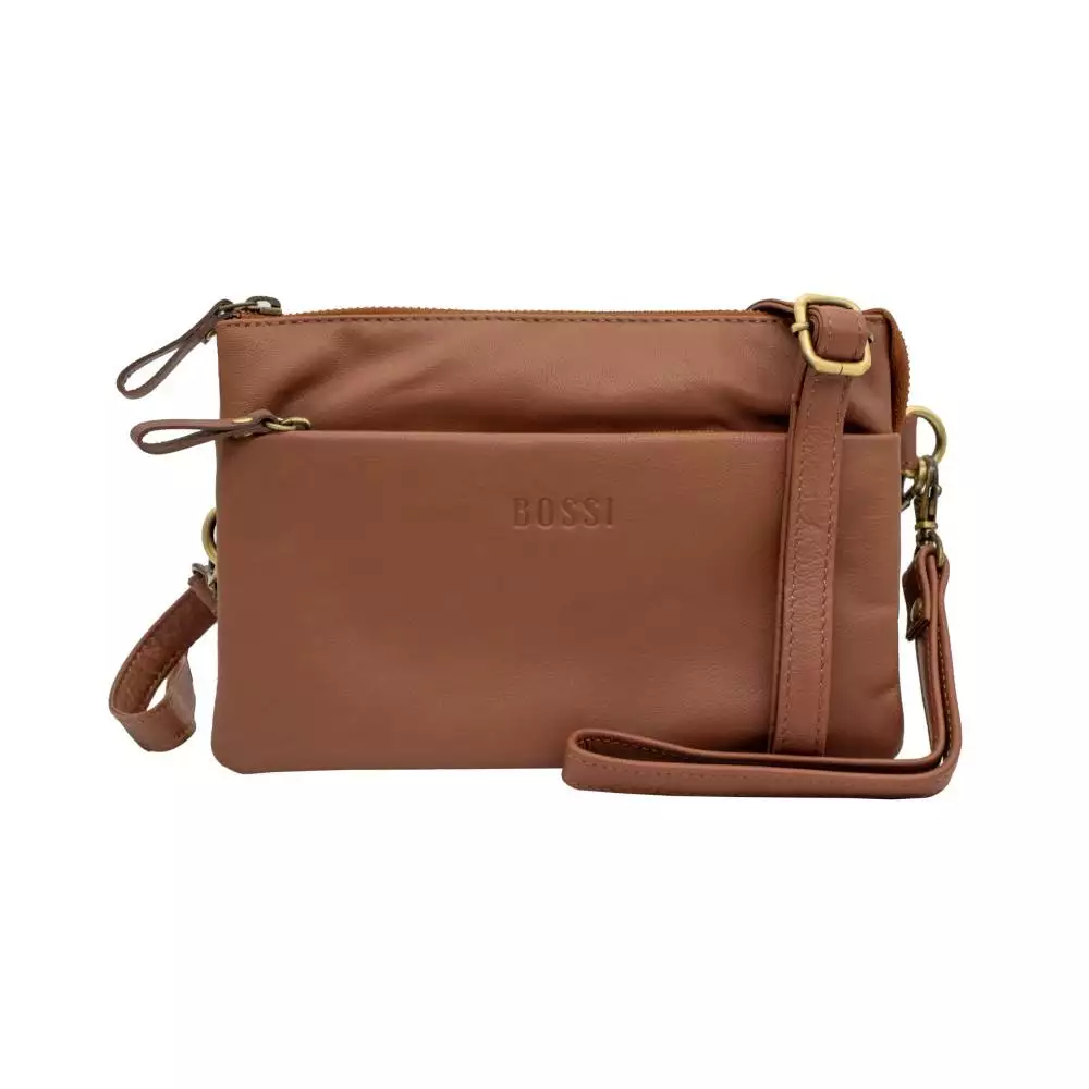 Nadia Leather Ladies Crossbody Sling Bag Tan