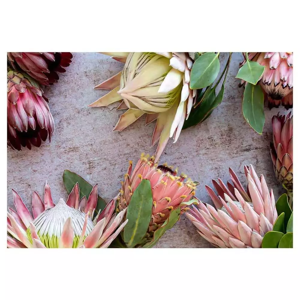 Floral pink mixed protea placemat