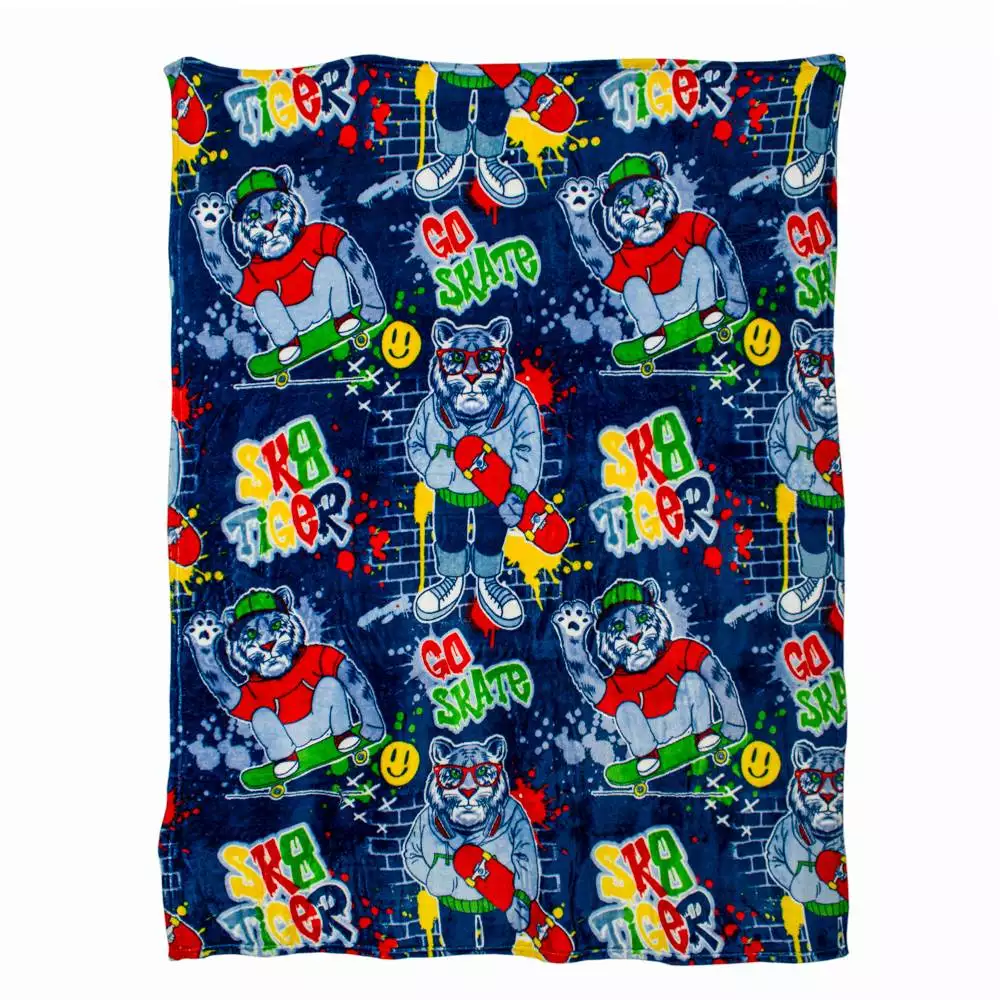 Fashionation Tiger Flannel Fleece Throw