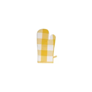 Linen House Revana Check Yellow Oven Mitt