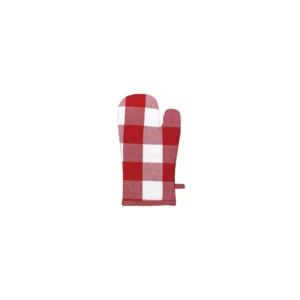 Linen House Revana Check Red Oven Mitt