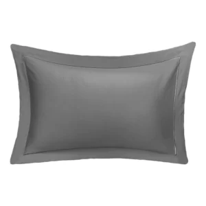 Egyptian Cotton Co Oxford Satin Stitch Pillowcase Grey