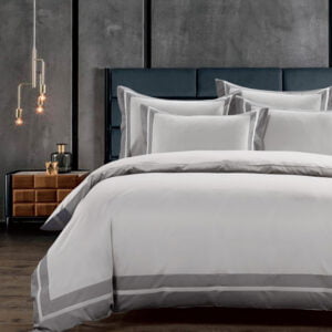 Egyptian Cotton Co Fiorenza Duvet Cover Set Grey & Silver