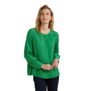 Yarra Trail Tuck Front Blouse
