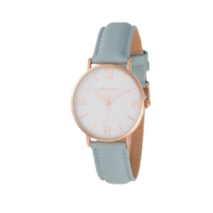 Hallmark Ladies Leather Blue Strap White Dial Watch