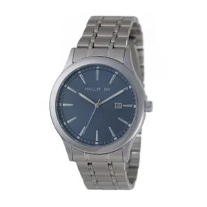 Hallmark Gents Silver Black Dial Watch