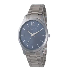 Hallmark Gents Silver Black Dial Watch