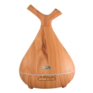 Crystal Aire Sapling Dual-Nozzle Ultrasonic Aroma Diffuser- Light Wood