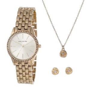 Hallmark Ladies Gold Watch 2 Piece Box Set