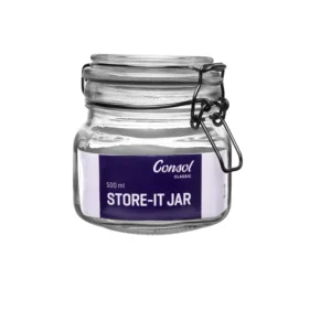 Consol Store-It Jar With Clip Top Lid, 500ml