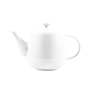 Jenna Clifford – Embossed Lines Teapot Whisper White