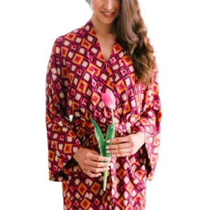 Poppy Divine Kimono Geometric print