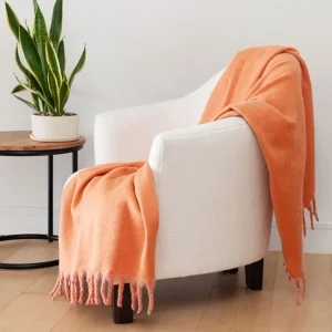 Linen House Embrace Throw - Coral Blossom